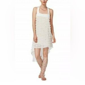 RACHEL ROY NWT SEASIDE OFF WHITE ASYMMETRICAL HEM FLORAL PETAL DRESS